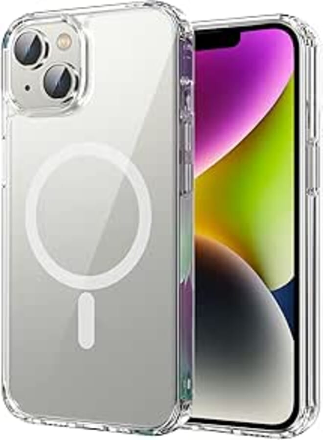 doeboe Designed for iPhone 14 Case, Compatible with MagSafe Clear Case, Magnetic Case Cover for iPhone 14 6.1in, [Drop Tested] Shockproof Protective Phone Case, Anti-Yellowing&Anti-Scratch
